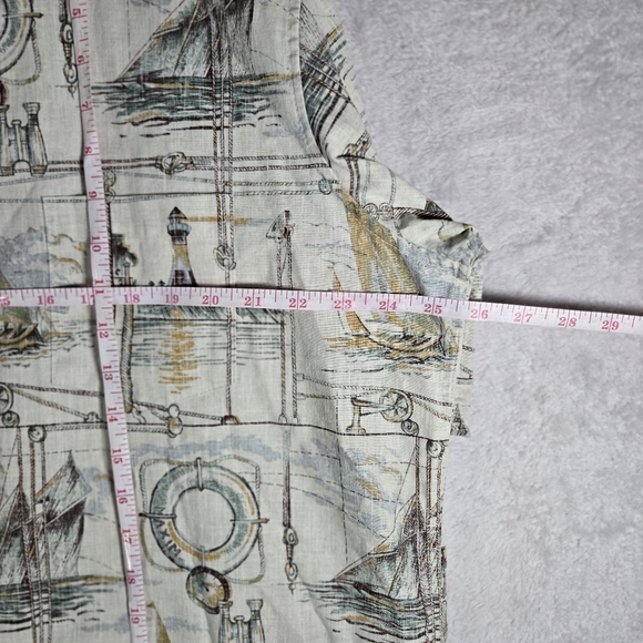 Reyn Spooner XL Beige Button Up Short Sleeve Hawaiian Shirt Ships Ports Angler - Picture 6 of 8